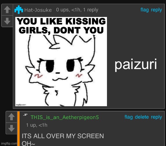 aetherpigeon5 busting | paizuri | image tagged in aetherpigeon5 busting | made w/ Imgflip meme maker