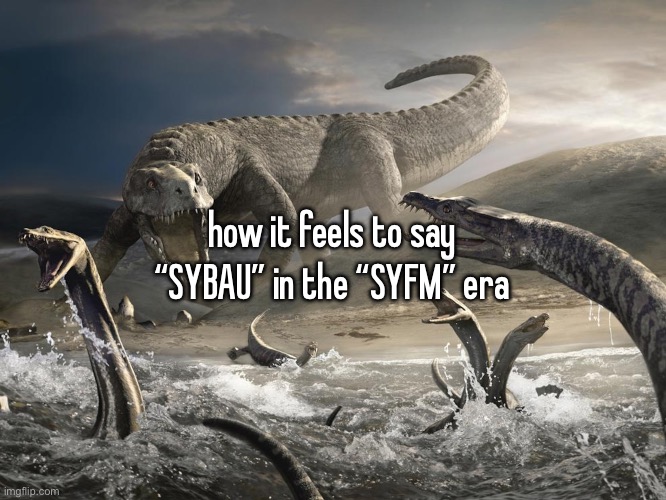 how it feels to say “SYBAU” in the “SYFM” era | made w/ Imgflip meme maker