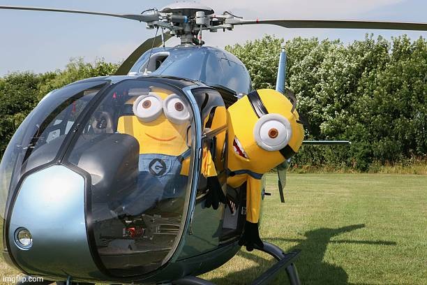 Minion Helicopter | image tagged in minion helicopter | made w/ Imgflip meme maker