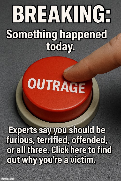 image tagged in meme,outrage | made w/ Imgflip meme maker