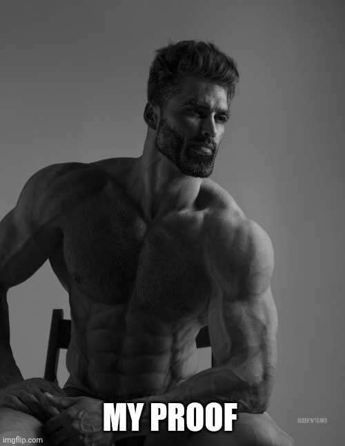 Giga Chad | MY PROOF | image tagged in giga chad | made w/ Imgflip meme maker