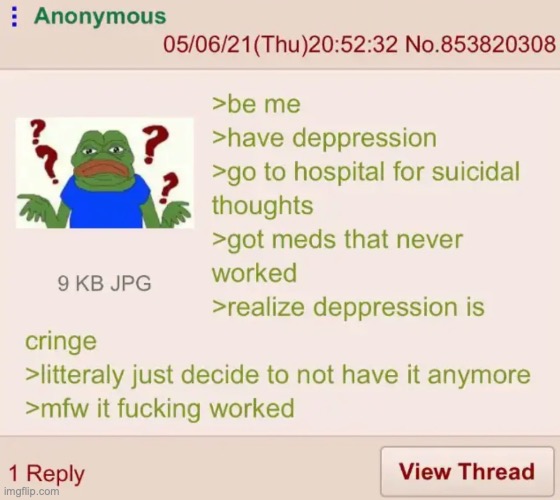 Apparently depression bug got patched | made w/ Imgflip meme maker
