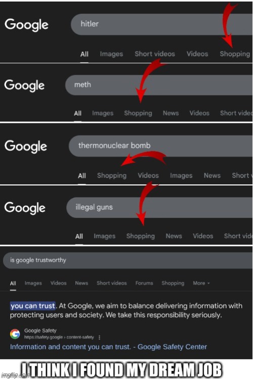 Dream Job. | image tagged in memes,dark humor,dark humour,excuse me what the heck,bruh,wait this is beyond illegal | made w/ Imgflip meme maker