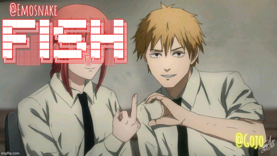 Emosnake and Gojo Shared template | ███████╗██╗░██████╗██╗░░██╗
██╔════╝██║██╔════╝██║░░██║
█████╗░░██║╚█████╗░███████║
██╔══╝░░██║░╚═══██╗██╔══██║
██║░░░░░██║██████╔╝██║░░██║
╚═╝░░░░░╚═╝╚═════╝░╚═╝░░╚═╝ | image tagged in emosnake and gojo shared template | made w/ Imgflip meme maker