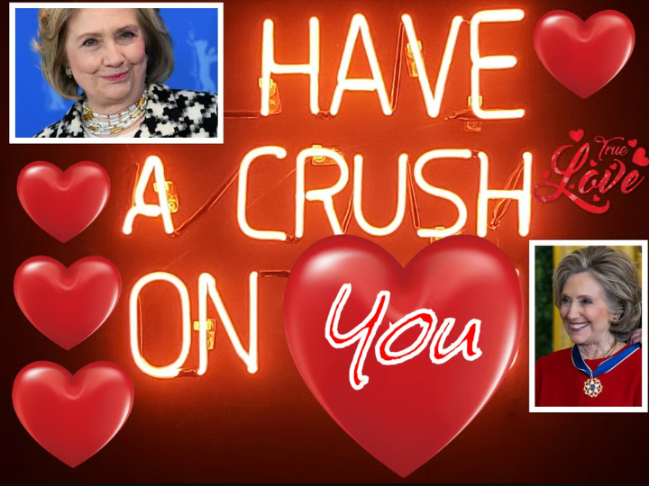 Hillary Heart Throb I'm in Love Blank Meme Template