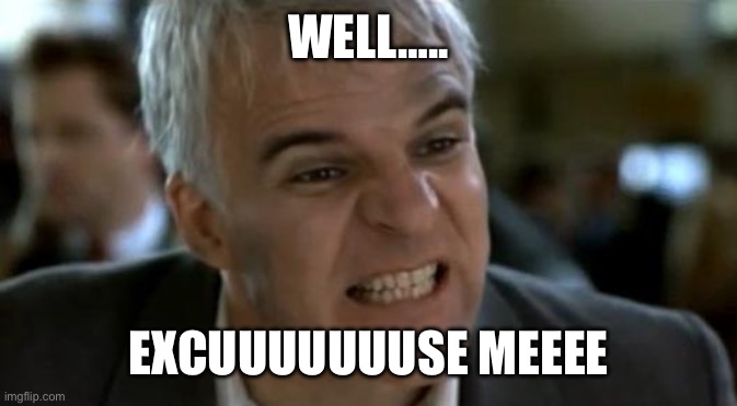 steve martin mad | WELL….. EXCUUUUUUUSE MEEEE | image tagged in steve martin mad | made w/ Imgflip meme maker