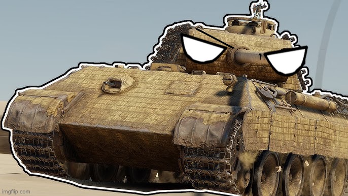 Panther A with Countryball eyes | image tagged in war thunder,countryballs | made w/ Imgflip meme maker