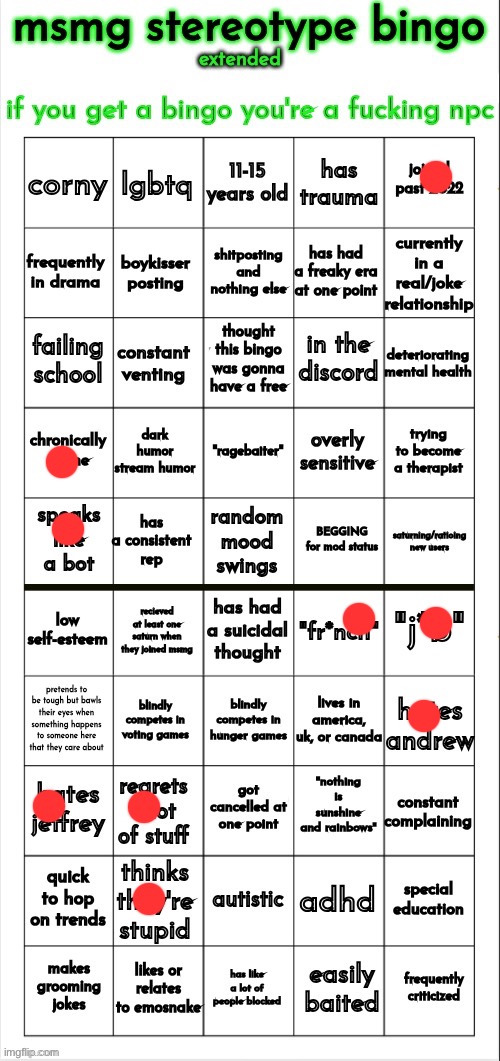 I have joined the site long time ago but only joined MSMG this year | image tagged in bingo | made w/ Imgflip meme maker