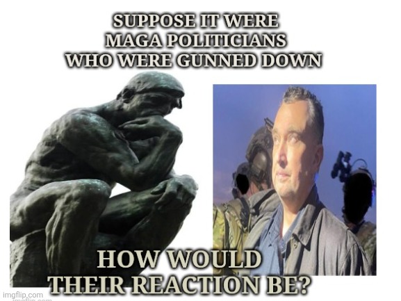 Action and reaction | image tagged in murder,politicians,republicans,democrats,reactions,not the same | made w/ Imgflip meme maker