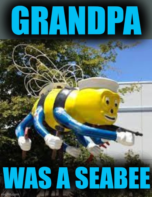 sea bee | GRANDPA WAS A SEABEE | image tagged in sea bee | made w/ Imgflip meme maker