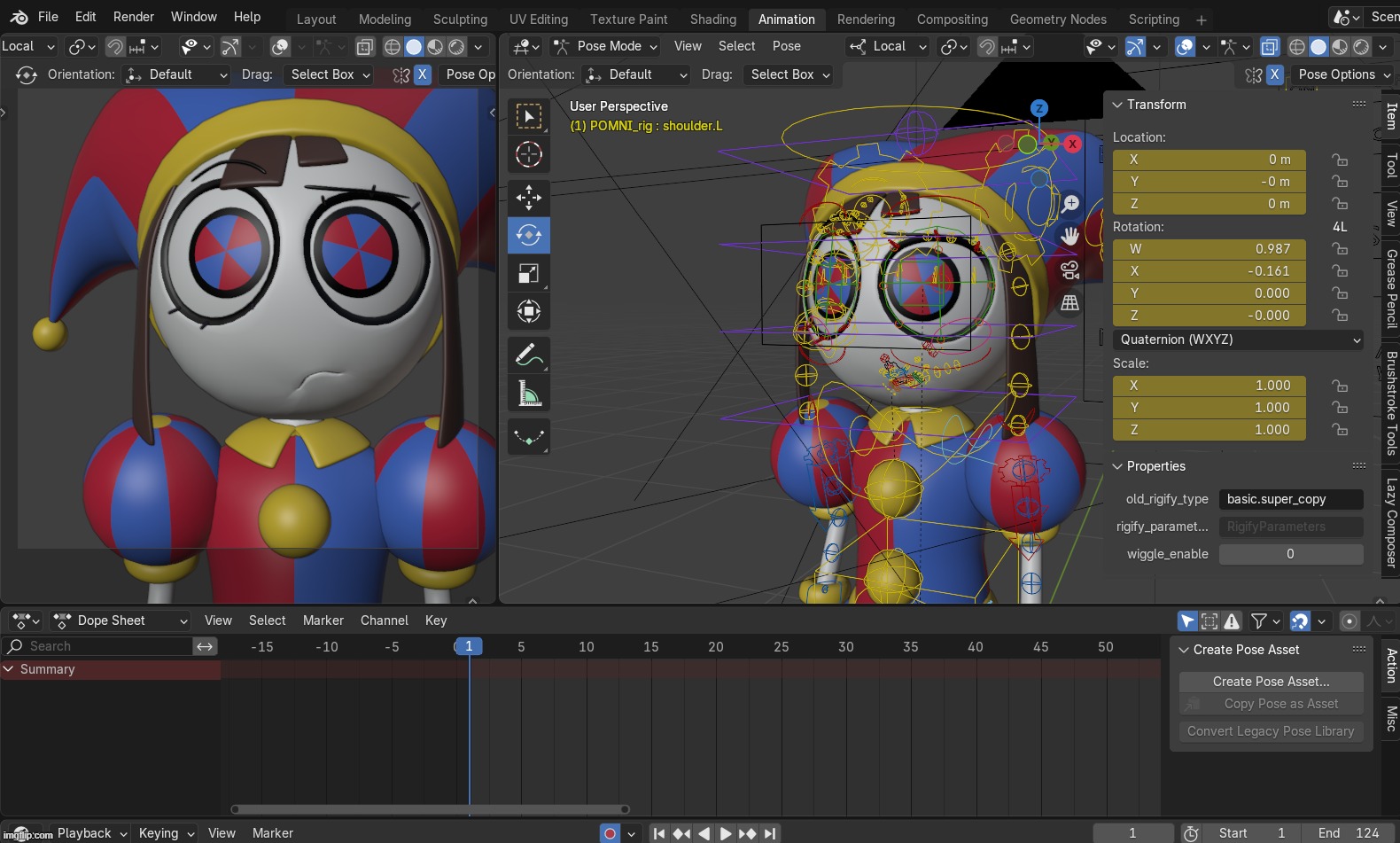 gonna practice smooth animation with the bomni rig | image tagged in blender | made w/ Imgflip meme maker