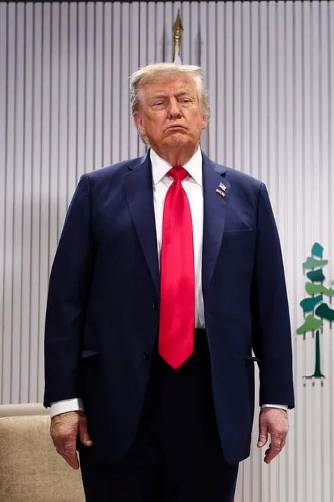 Donald Trump grumpy, full Depends, sharted Blank Meme Template