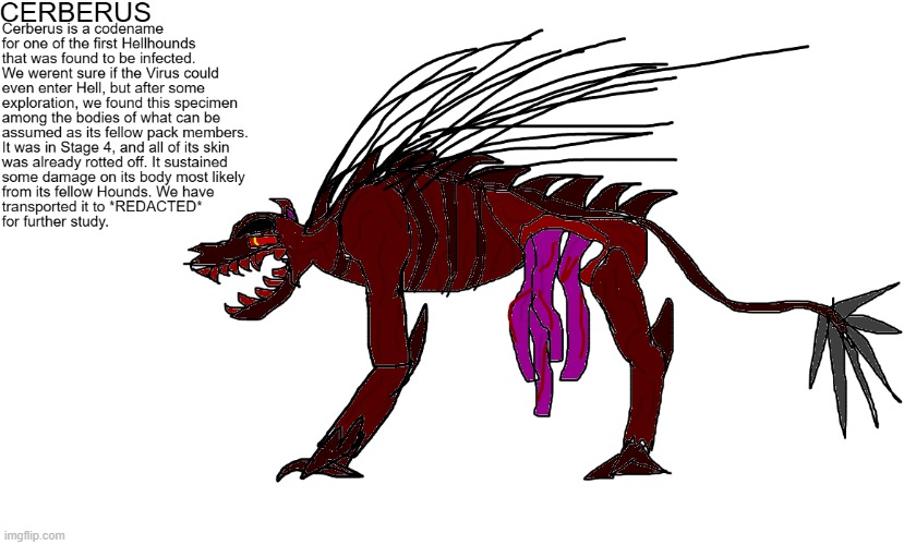 Infected Hellhound, go (original design in comments) | made w/ Imgflip meme maker