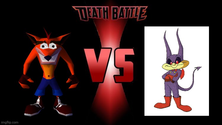 Who's gonna win? | image tagged in death battle,crash bandicoot,jersey devil,activision,behaviour interactive inc,video games | made w/ Imgflip meme maker