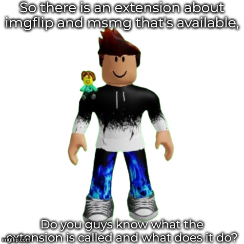 Just need to know | So there is an extension about imgflip and msmg that's available, Do you guys know what the extension is called and what does it do? | made w/ Imgflip meme maker