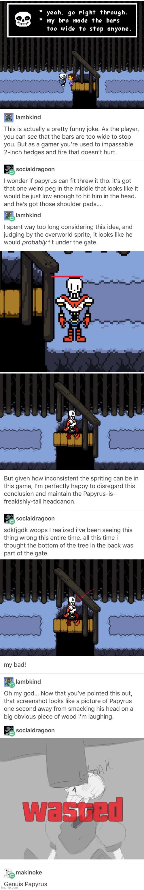 Gotta love tumblr.com | image tagged in undertale,papyrus | made w/ Imgflip meme maker