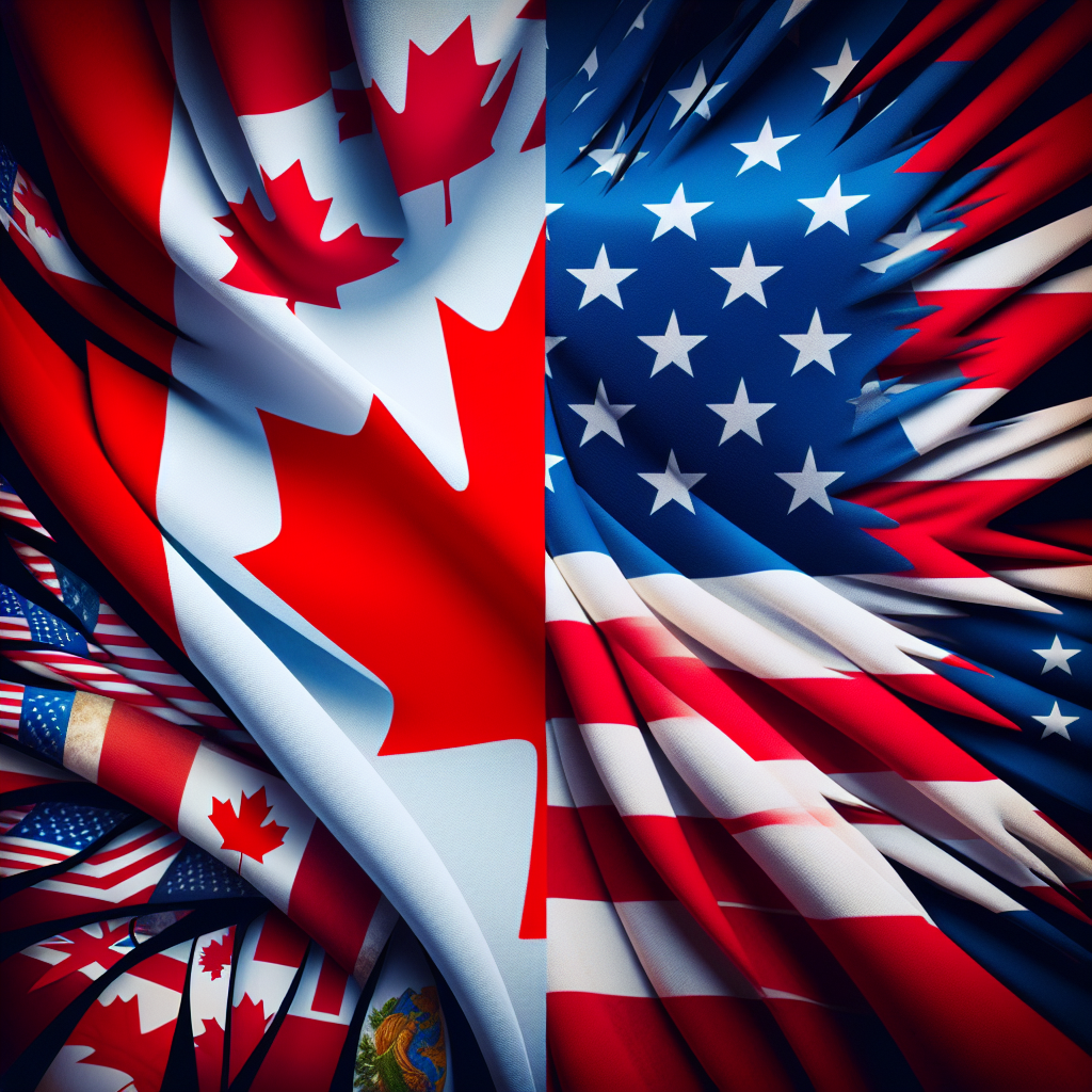 High Quality Canadian Flag as USA 51st State Blank Meme Template