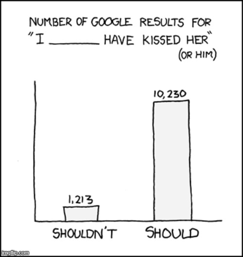 "And nothing for 'I'm glad I saw Epic Movie.'" | image tagged in google,results,kissed,shouldn't,should,epic movie | made w/ Imgflip meme maker