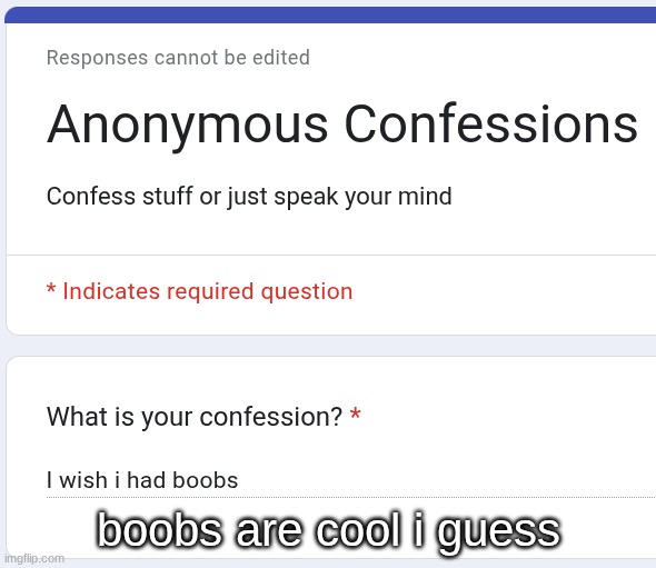 boobs are cool i guess | made w/ Imgflip meme maker