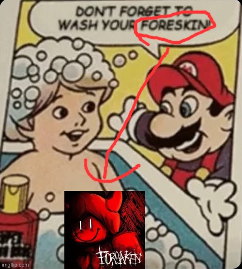 Forsaken | image tagged in mario,name soundalikes | made w/ Imgflip meme maker