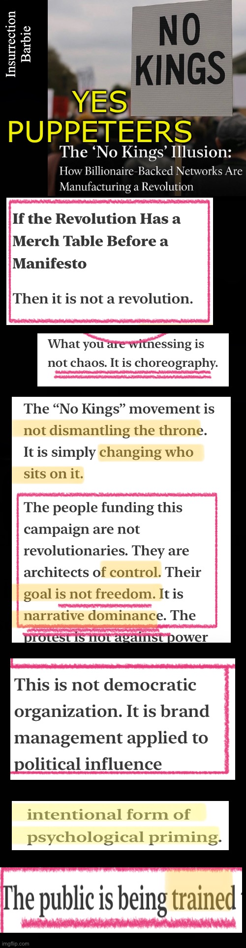 Getting PLAYED  —  Oblivious, that They are Being USED to Usher in Their New MASTERS | Insurrection
Barbie; YES
PUPPETEERS | image tagged in memes,stoopidass lefty puppets,punk criminals,weanie little toddlers,destructive thugs,fjb voters kissmyass | made w/ Imgflip meme maker