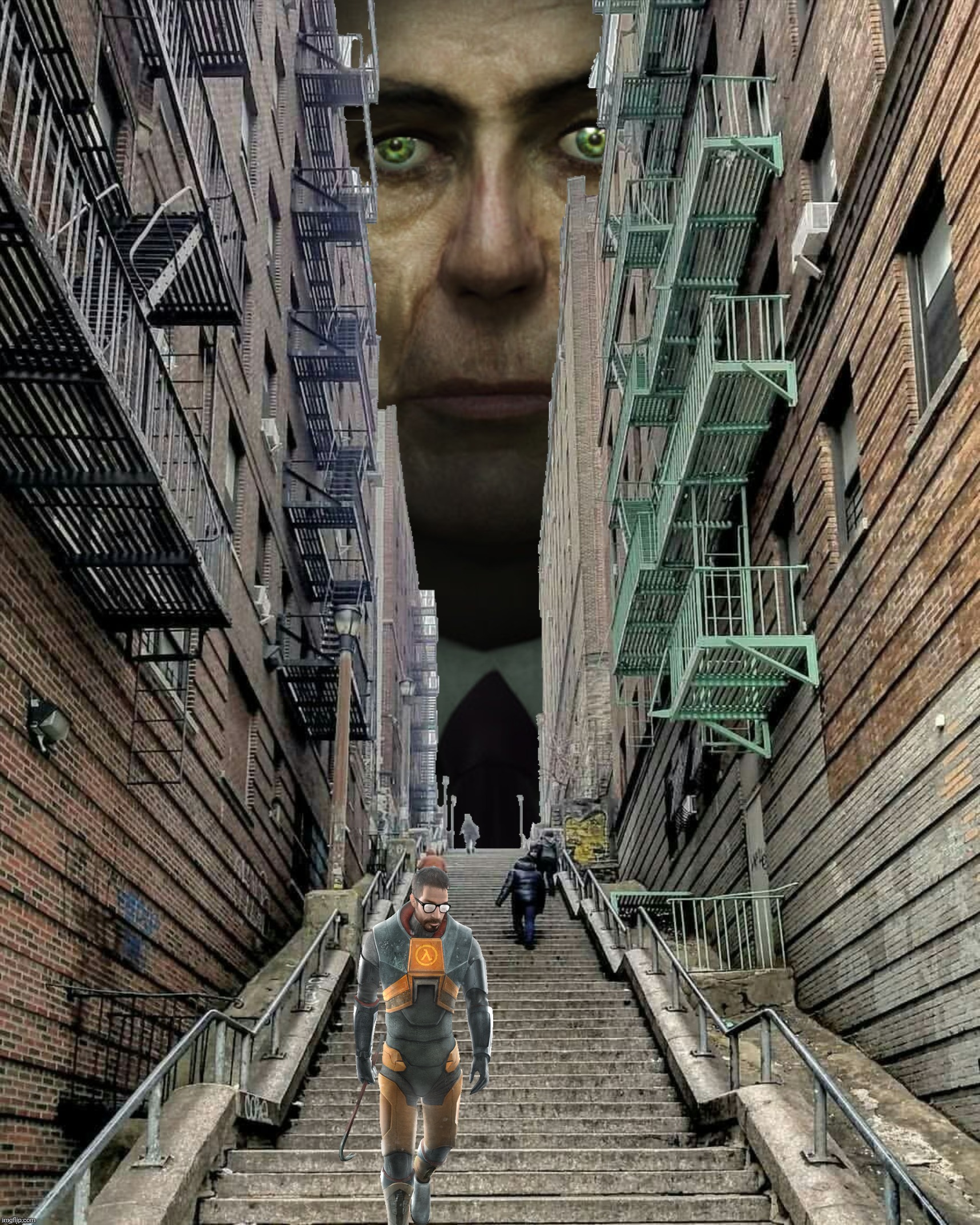. | image tagged in g-man,gordon freeman,half life 3 | made w/ Imgflip meme maker