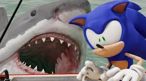 Sonic VS shark Blank Meme Template