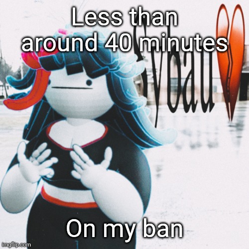 After 2 weeks | Less than around 40 minutes; On my ban | image tagged in claire sybau | made w/ Imgflip meme maker