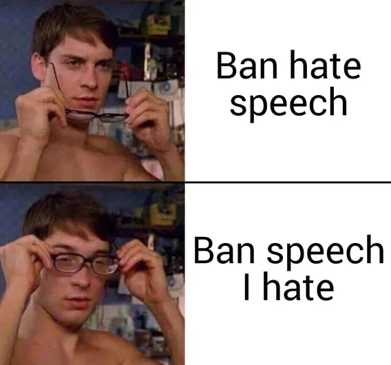 Liberals' hate speech Blank Meme Template