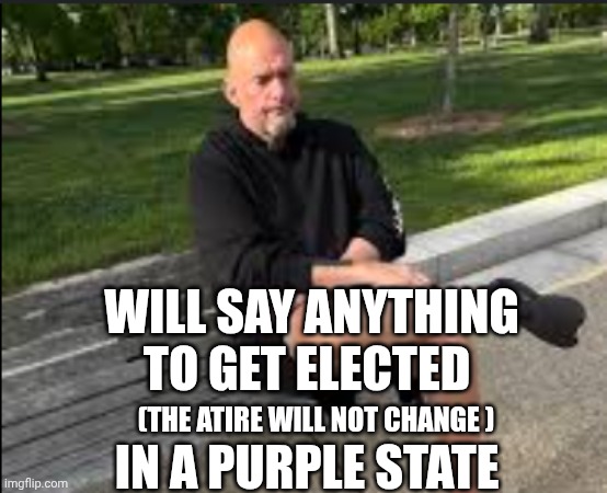 Suckers! | WILL SAY ANYTHING TO GET ELECTED; IN A PURPLE STATE; (THE ATIRE WILL NOT CHANGE ) | image tagged in fedderman park bench | made w/ Imgflip meme maker