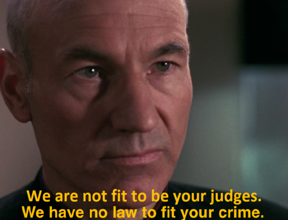 Picard not fit to be your judge Blank Meme Template