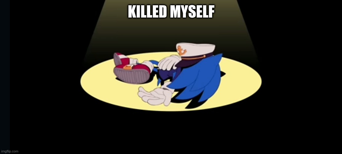 KILLED MYSELF | image tagged in he's dead | made w/ Imgflip meme maker