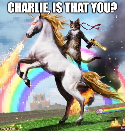 IDK what this is, but I love it! | CHARLIE, IS THAT YOU? | image tagged in memes,welcome to the internets | made w/ Imgflip meme maker