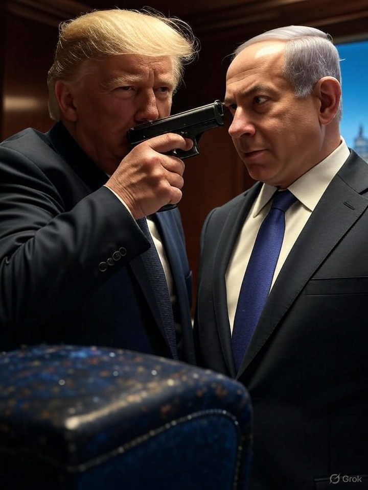 High Quality Trump threats benjamin netanyahu Blank Meme Template