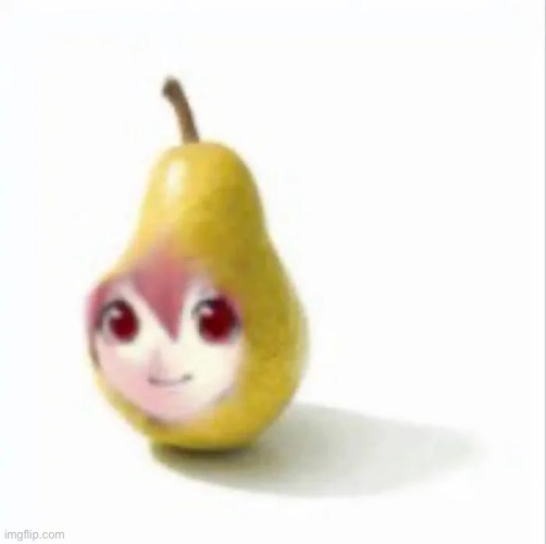 Anime pear | image tagged in anime pear | made w/ Imgflip meme maker