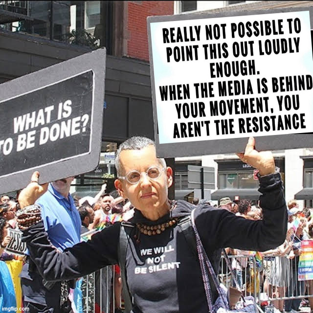 The mainstream media is mostly behind certain groups and ideas | image tagged in leftist protestor sign,political meme | made w/ Imgflip meme maker