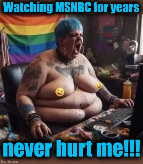 AI Crying Liberal | Watching MSNBC for years never hurt me!!! | image tagged in ai crying liberal | made w/ Imgflip meme maker