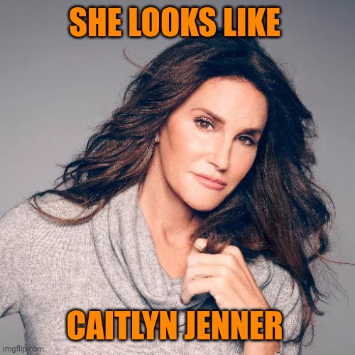 Caitlyn Jenner Photo | SHE LOOKS LIKE CAITLYN JENNER | image tagged in caitlyn jenner photo | made w/ Imgflip meme maker