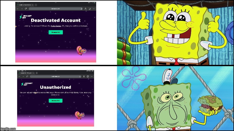 Full Title in Description | image tagged in spongebob,nickelodeon,spongebob squarepants,memes,meme,hypocrite | made w/ Imgflip meme maker
