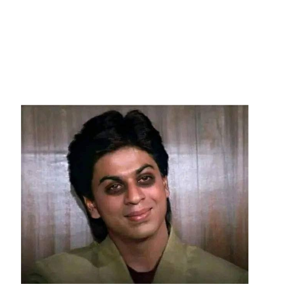 Shahrukh khan Dark circles Blank Meme Template