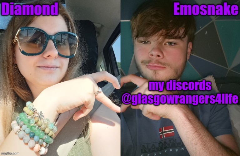 my discords @glasgowrangers4life | image tagged in diamond and es shared couple temp | made w/ Imgflip meme maker