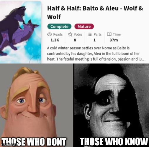 Hint: Balto Two, Wolfquest | THOSE WHO DONT; THOSE WHO KNOW | image tagged in those who know | made w/ Imgflip meme maker