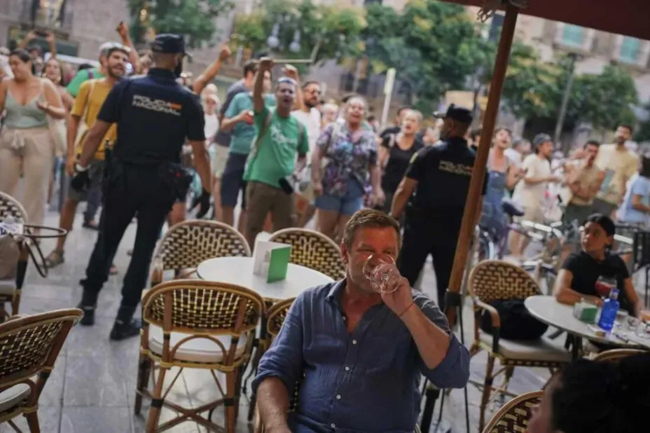 Protesting tourists Blank Meme Template