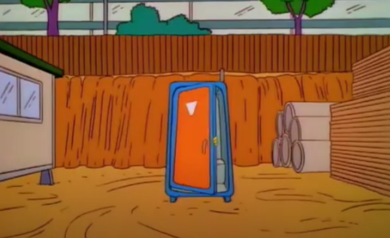 Simpsons Construction Site. Blank Meme Template