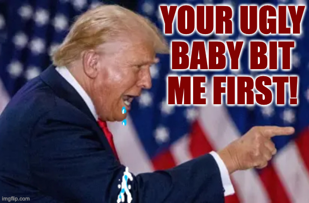 YOUR UGLY
BABY BIT
ME FIRST! | made w/ Imgflip meme maker