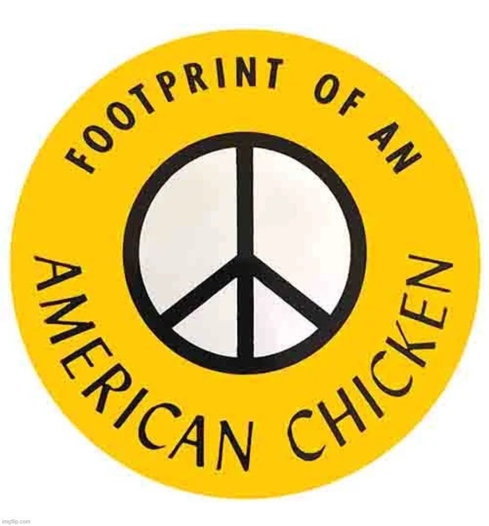 Footprint of an American Chicken | image tagged in chicken little,american,sjw triggered,angry sjw | made w/ Imgflip meme maker