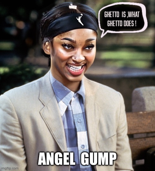 Angel sort out her identity | ANGEL  GUMP | image tagged in resse,memes,funny memes | made w/ Imgflip meme maker