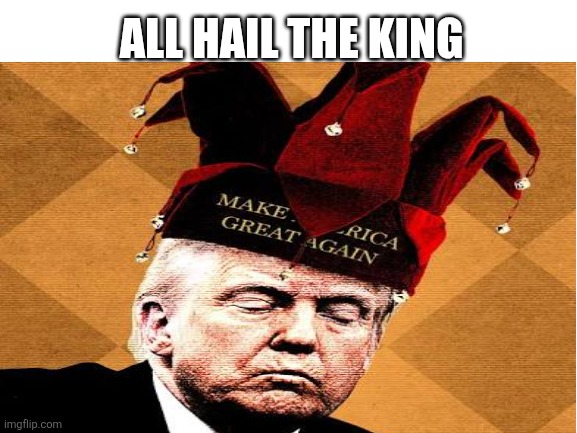 Blank White Template | ALL HAIL THE KING | image tagged in blank white template | made w/ Imgflip meme maker