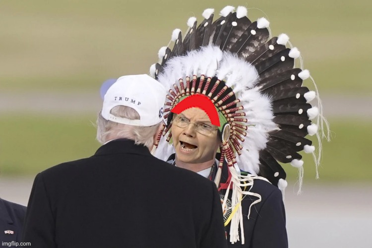 High Quality Fauxcahontas vs Trump Blank Meme Template