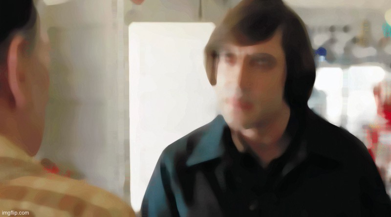 Anton Chigurh coin toss | image tagged in anton chigurh coin toss | made w/ Imgflip meme maker